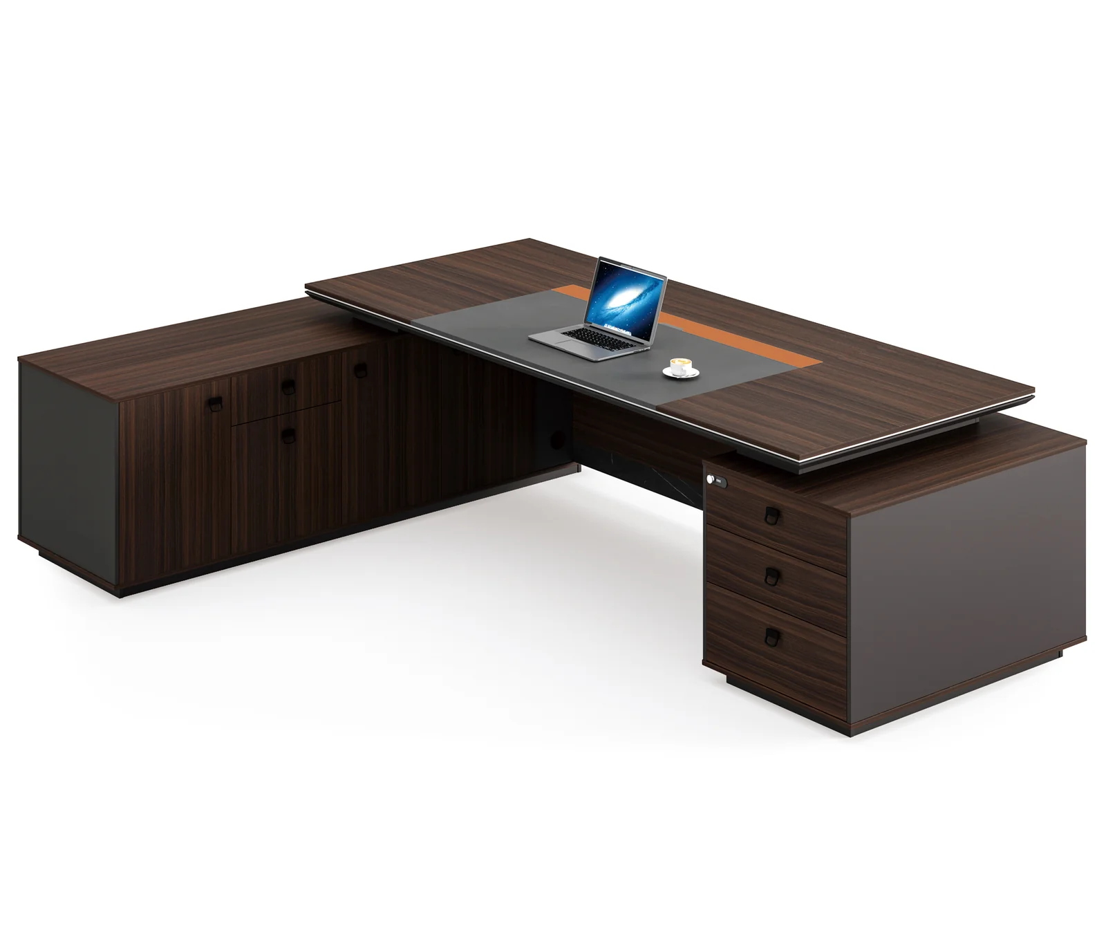 Executive desk LA-601-28 – 2800 mm (Dark walnut (M045))