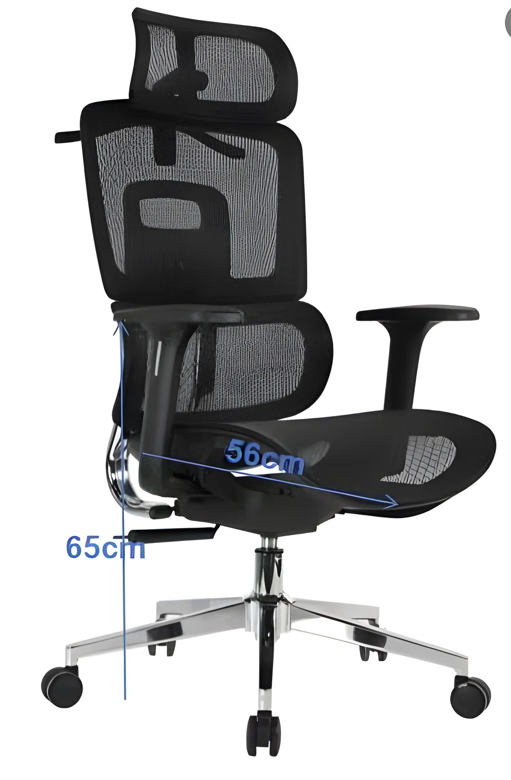 [MINGGE-MGA1810] Fauteuil full mesh MGA1810 – dossier PP + fibre à support acier, lombaire 3D, têtière 3D, inclinaison 135°