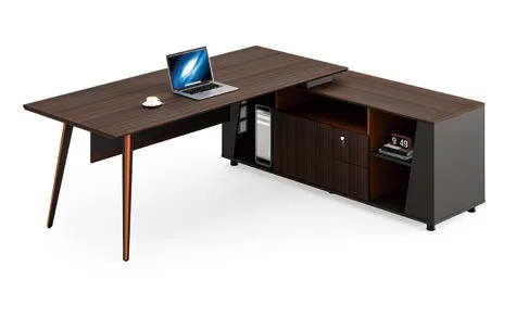 Executive desk LA-611 – 2200 mm (Dark walnut (M045), 2200 x 1800 x 750)