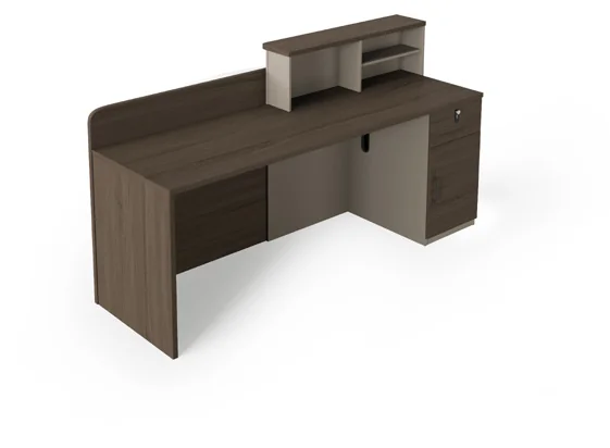 Banque d'accueil LB-860 – 2020 mm (Bois foncé (M047))