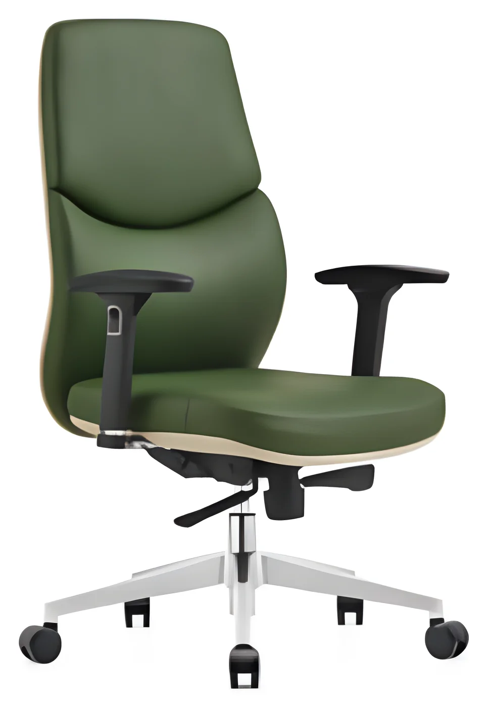 [AMBITION-AM-2410B] Fauteuil de direction AM 2410B – dossier moyen, cuir PU