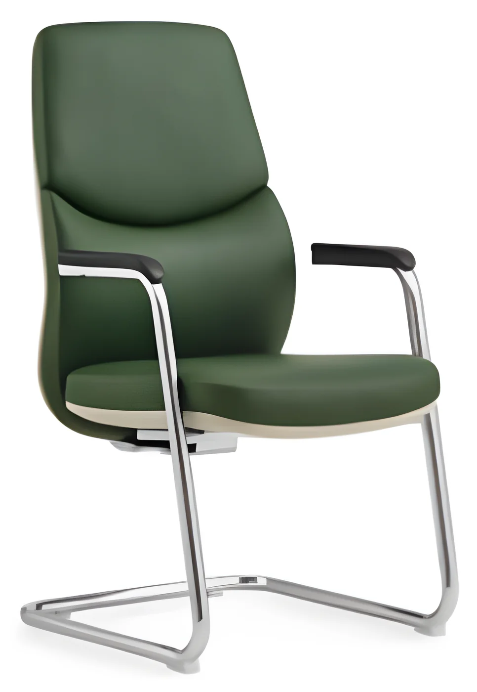 Visitor chair AM 2410C – cantilever base, PU leather