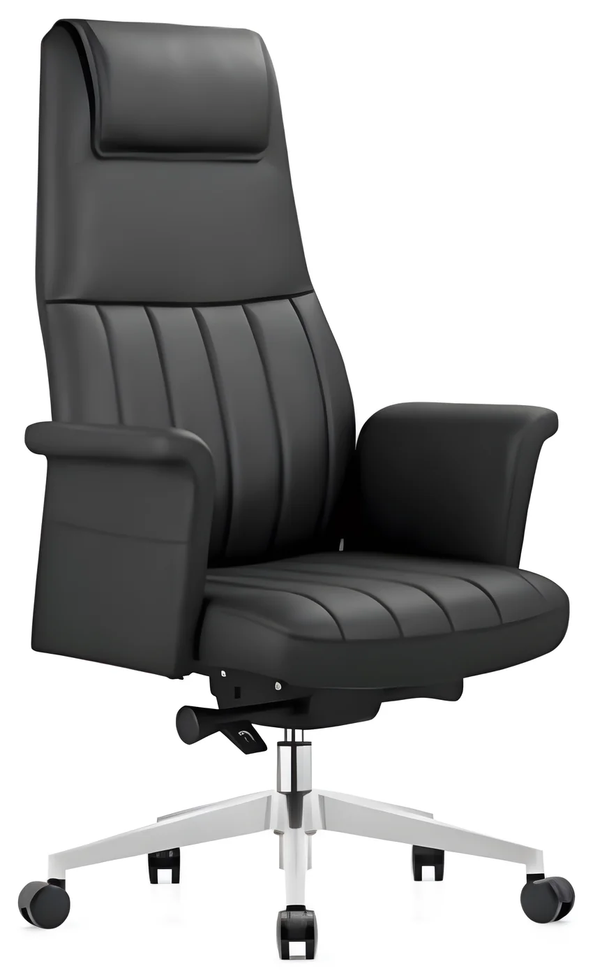 [AMBITION-AM-2509A] Fauteuil de direction AM 2509A – dossier haut, cuir PU, têtière intégrée