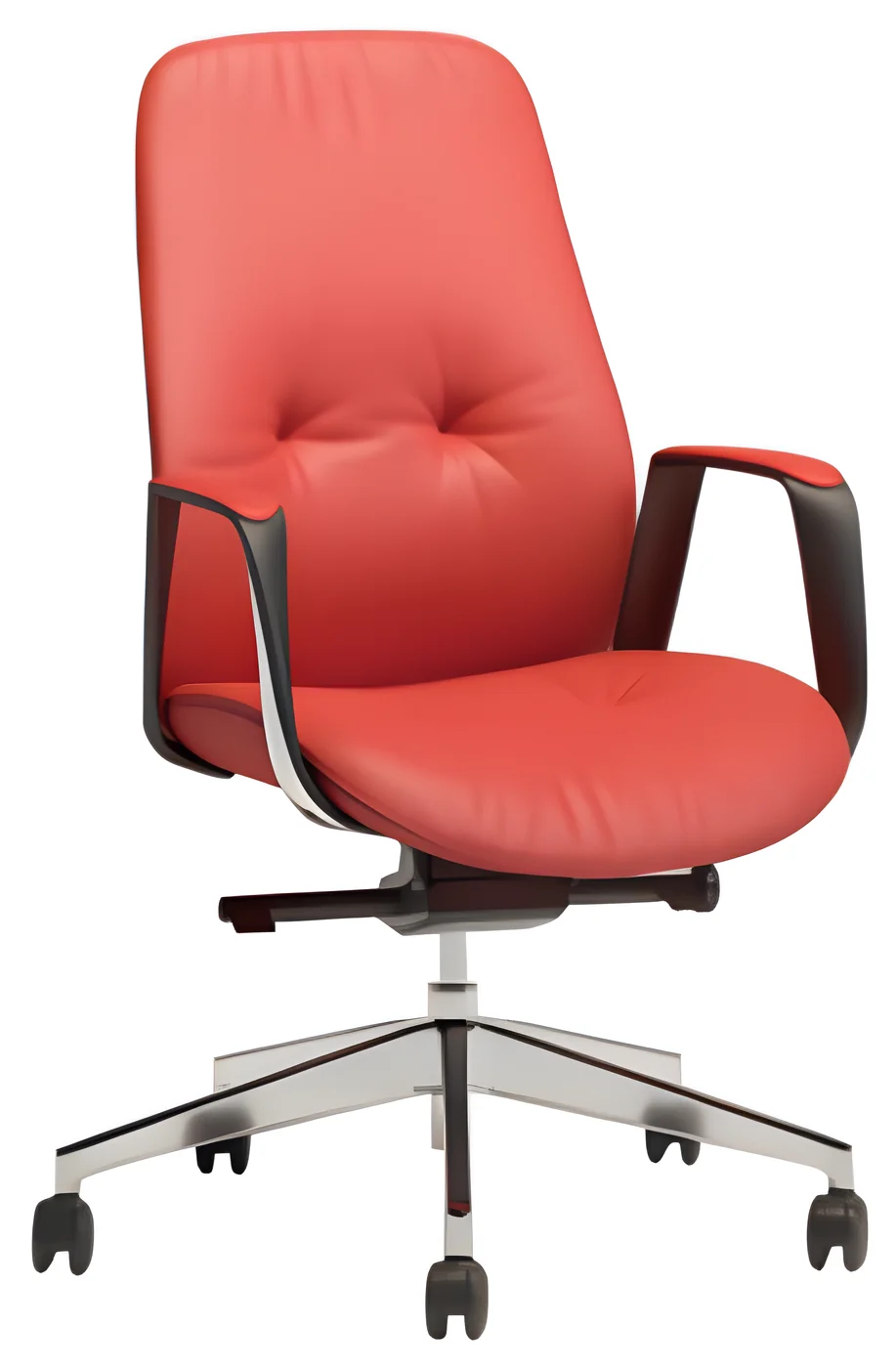 [AMBITION-AM-2520B] Fauteuil de direction AM 2520B – dossier moyen, cuir PU