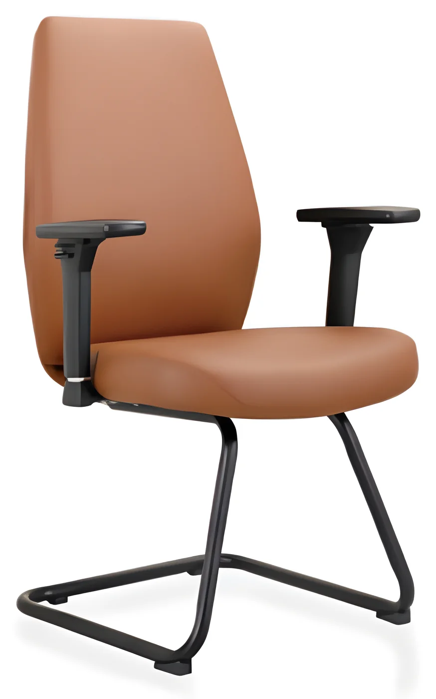 [AMBITION-AM-2518C] Chaise visiteur AM 2518C – piètement luge, cuir PU
