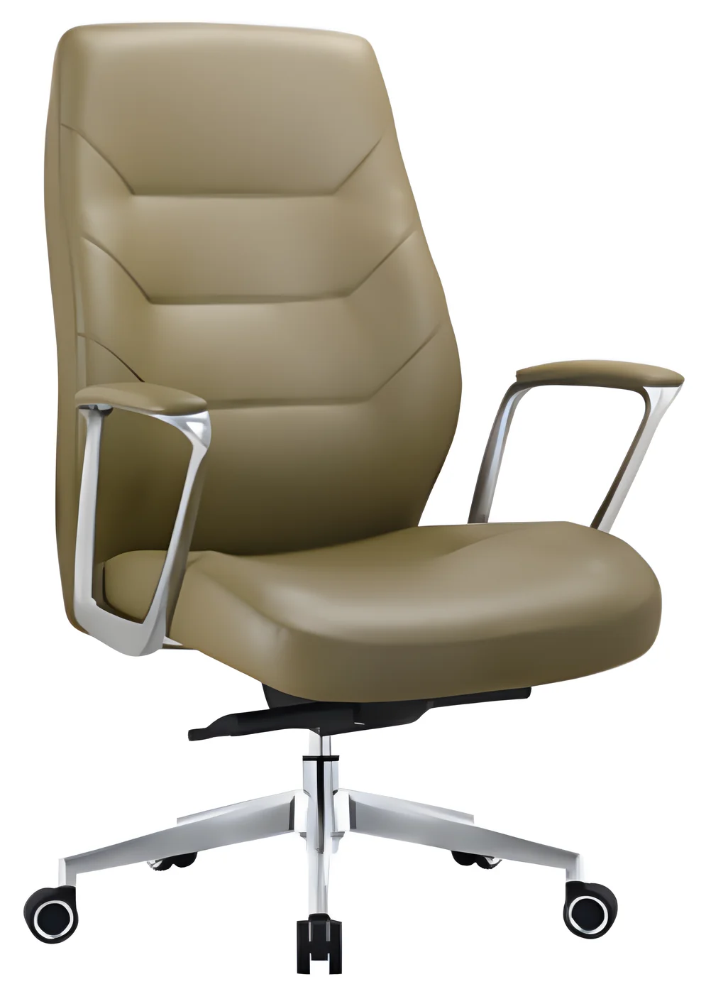 [AMBITION-AM-2327B] Fauteuil de direction AM 2327B – dossier moyen, cuir PU