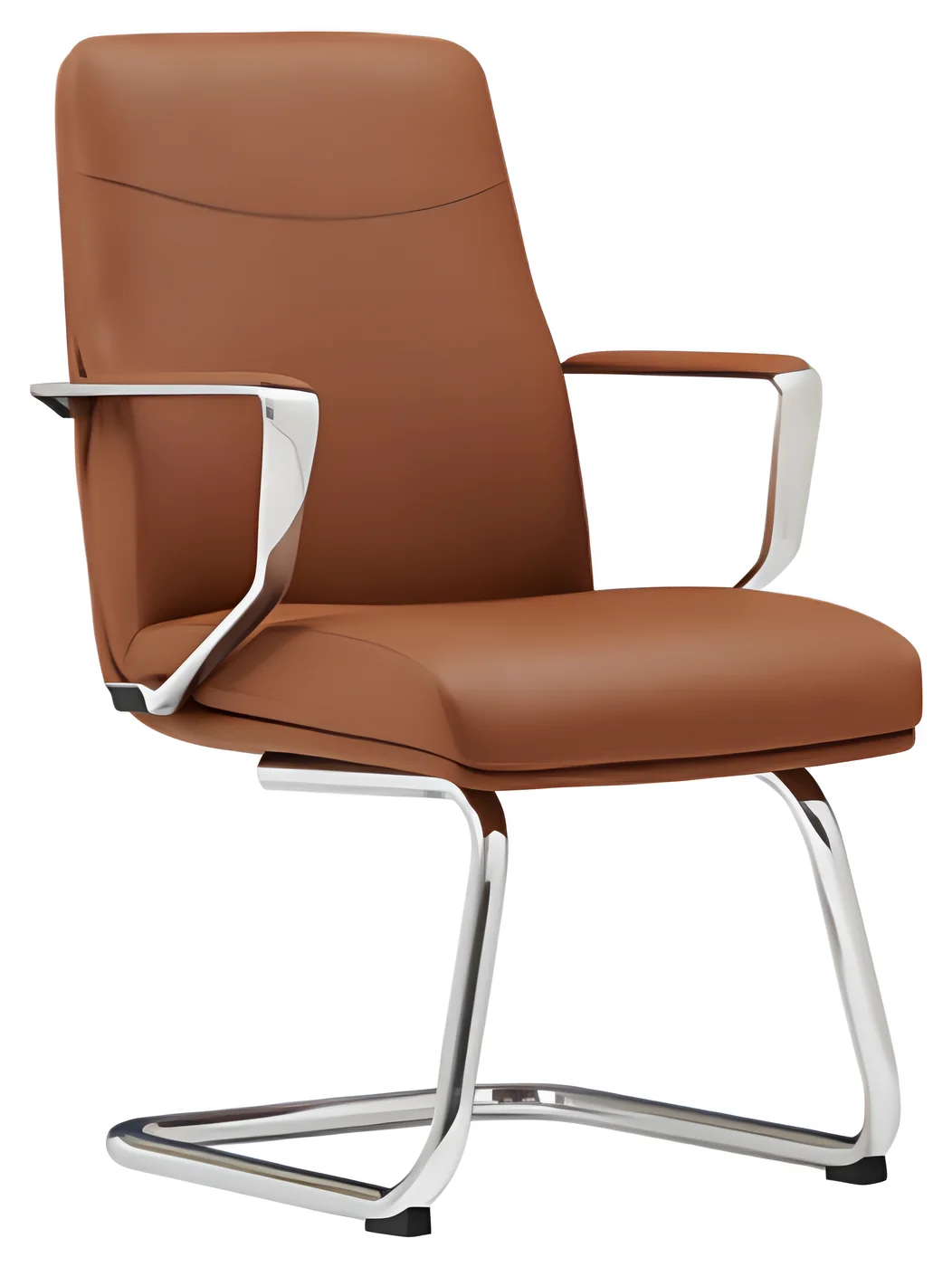 [AMBITION-AM-2402C] Chaise visiteur AM 2402C – piètement luge, cuir PU