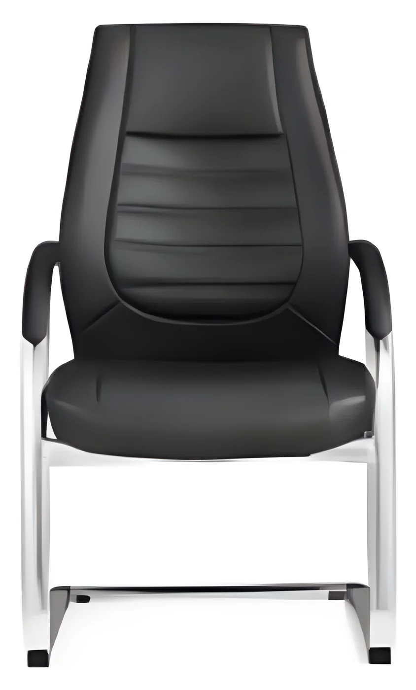 [AMBITION-AM-1809C] Chaise visiteur AM 1809C – piètement luge, cuir PU