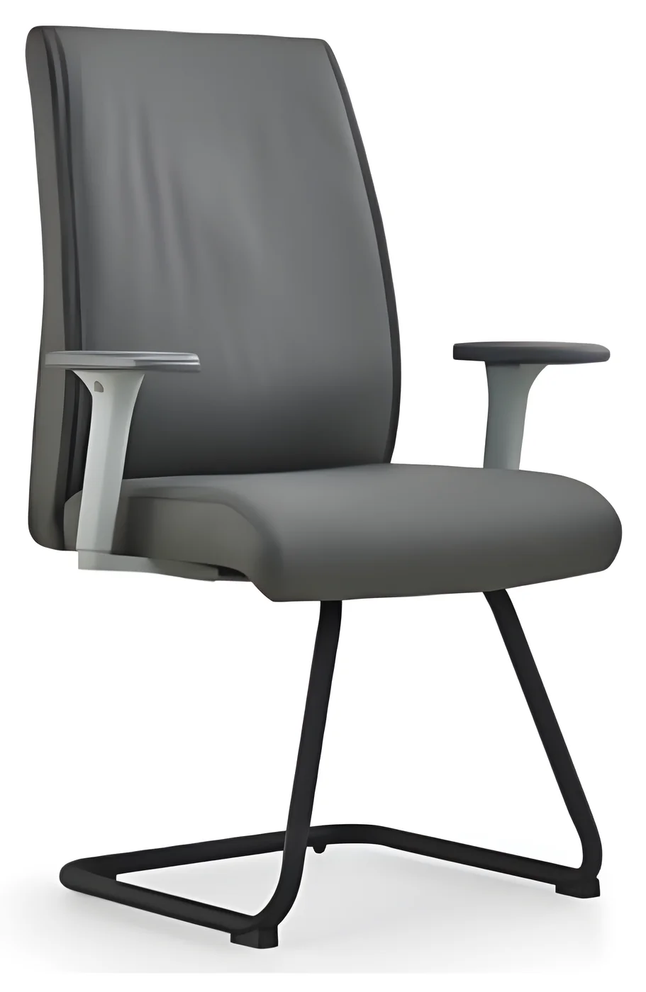 [AMBITION-AM-2301C] Chaise visiteur AM 2301C – piètement luge, cuir PU