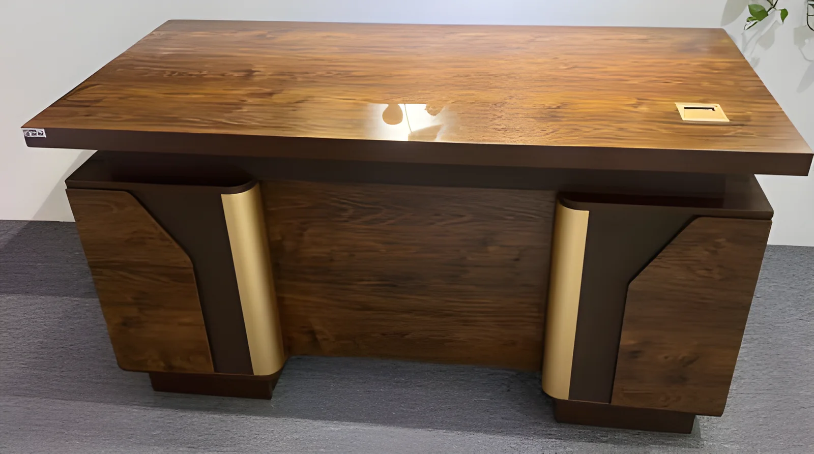 [XIAN-XA-21-14B] Desk XA-21-14B 1400 x 700 x 750 mm with modesty panel and panel legs – light HX-114 wood, executive style