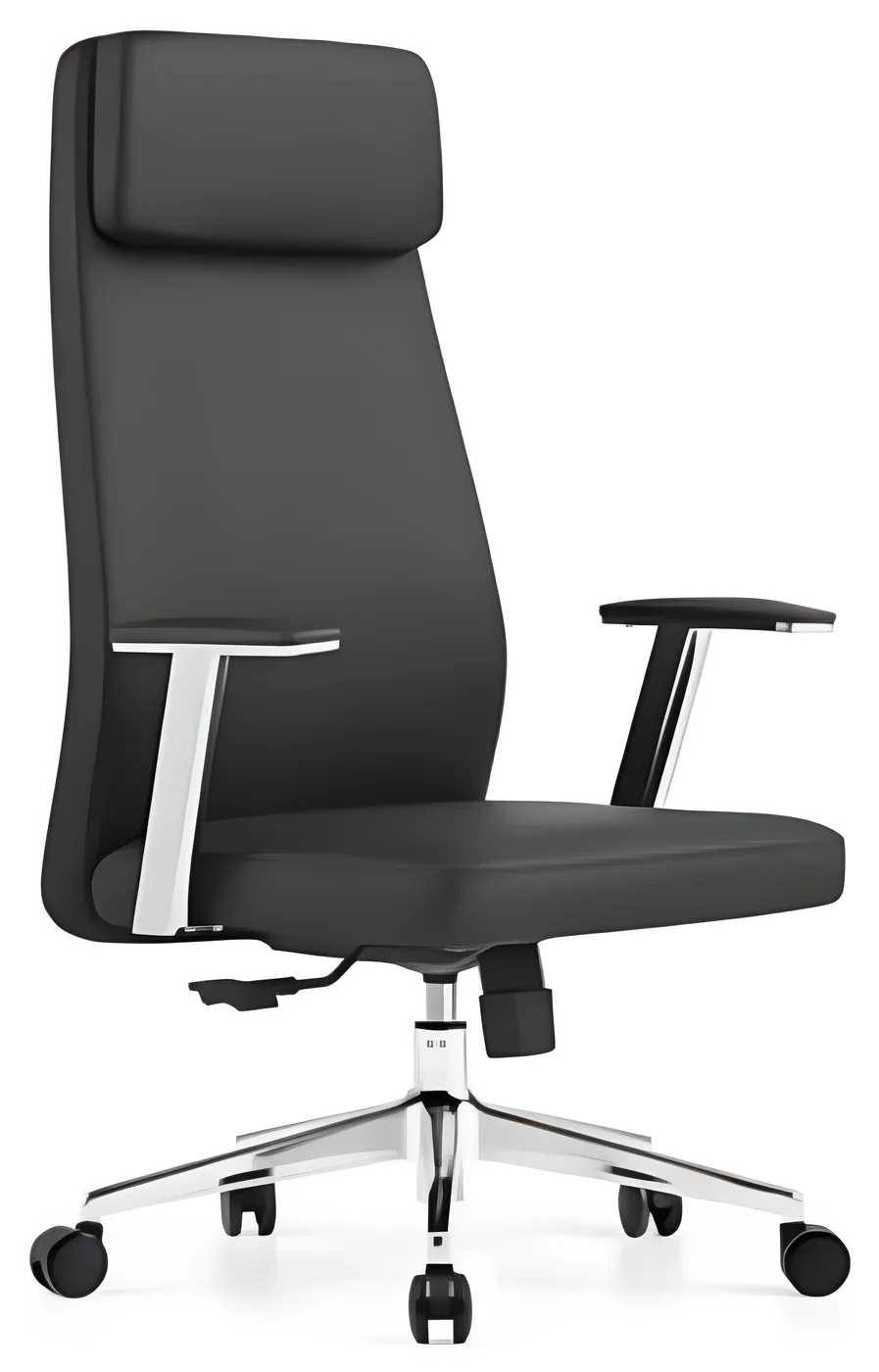 [AMBITION-AM-2413A] Fauteuil de direction AM 2413A – dossier haut, cuir PU, têtière intégrée
