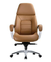 High back PU leather executive chair AM 188A – 4-position synchro-tilt, aluminum armrests, PU casters
