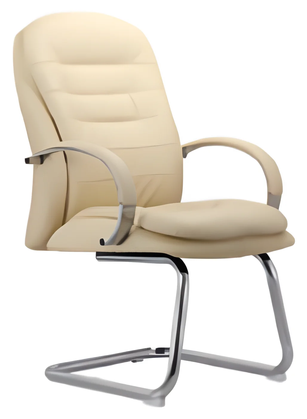 [AMBITION-AM-6041C] Chaise visiteur AM 6041C – piètement luge, cuir PU