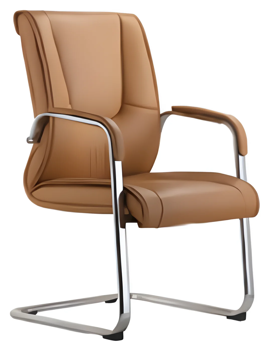 [AMBITION-AM-6004C] Chaise visiteur AM 6004C – piètement luge, cuir PU