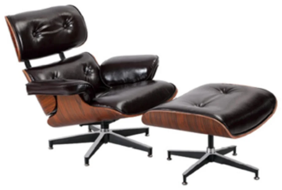 [AMBITION-AM-8201] Lounge chair AM 8201 with ottoman – PU leather