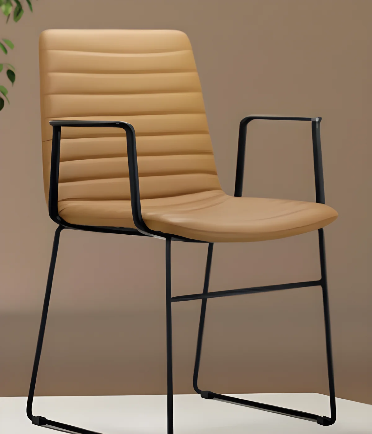[AMBITION-AM-128D] Visitor armchair AM 128D – sled base, PU leather