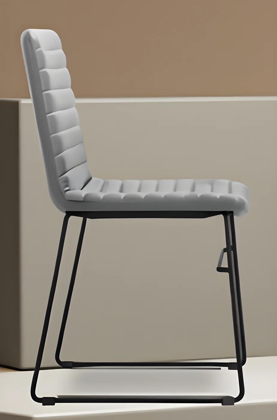 [AMBITION-AM-128D-1] Chaise visiteur AM 128D-1 – piètement luge, sans accoudoirs, cuir PU
