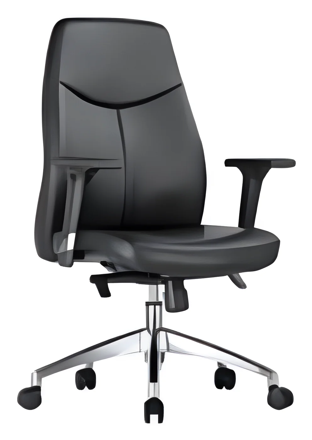[AMBITION-AM-1706B] Fauteuil de direction AM 1706B – dossier moyen, cuir PU