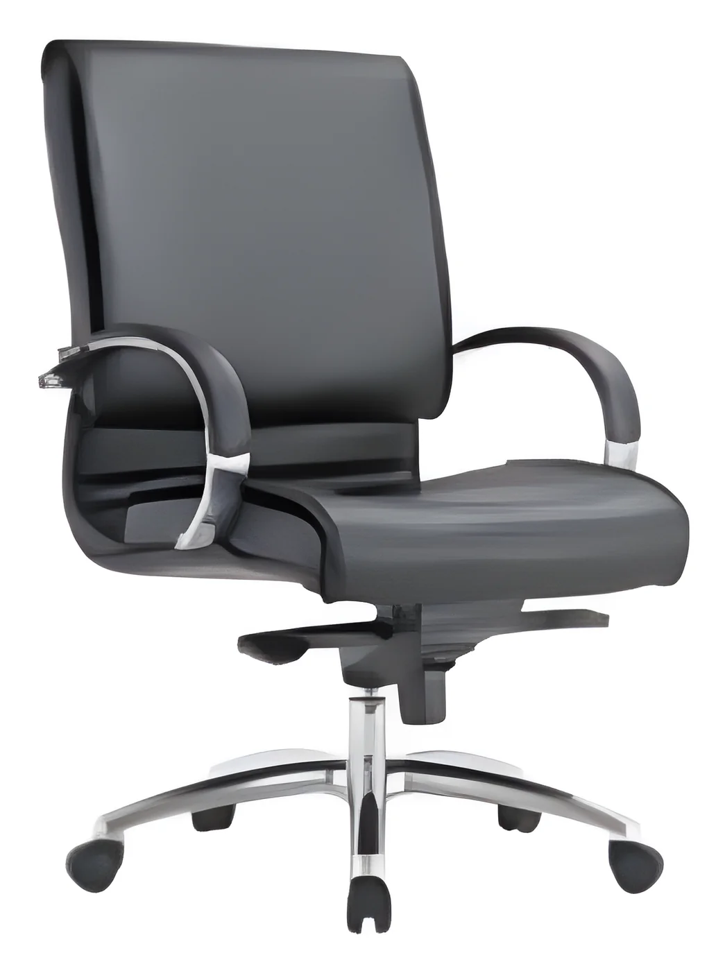 [AMBITION-AM-6046B] Fauteuil de direction AM 6046B – dossier moyen, cuir PU
