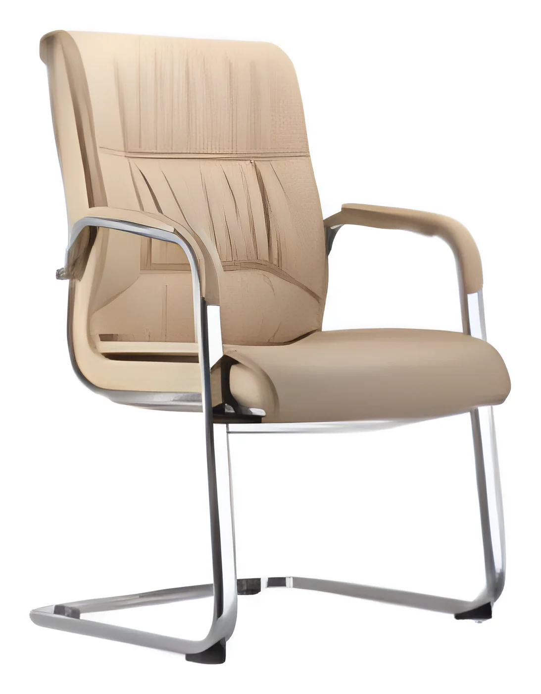 [AMBITION-AM-6007C] Chaise visiteur AM 6007C – piètement luge, cuir PU