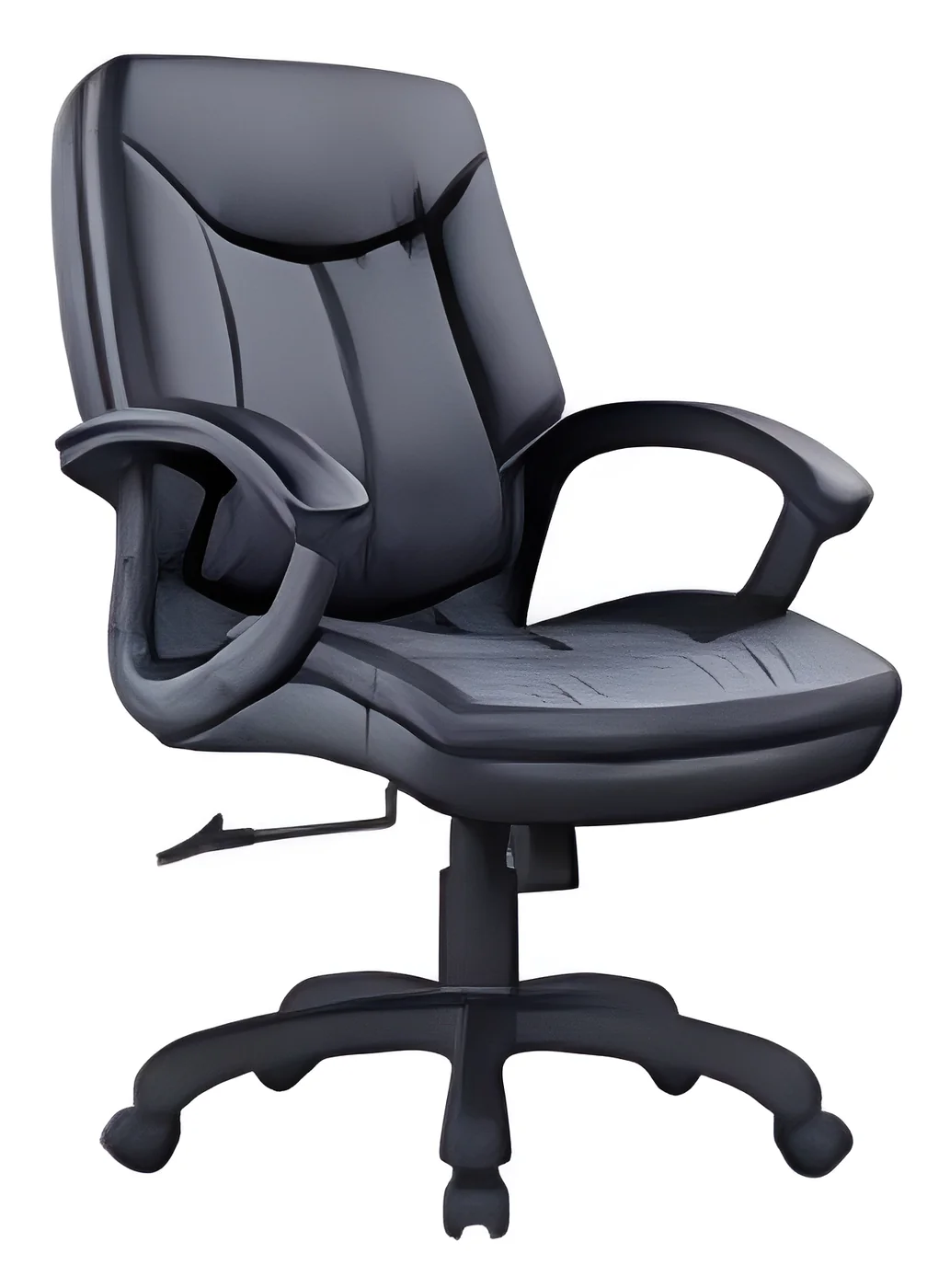 [AMBITION-AM-6038B] Fauteuil de direction AM 6038B – dossier moyen, cuir PU