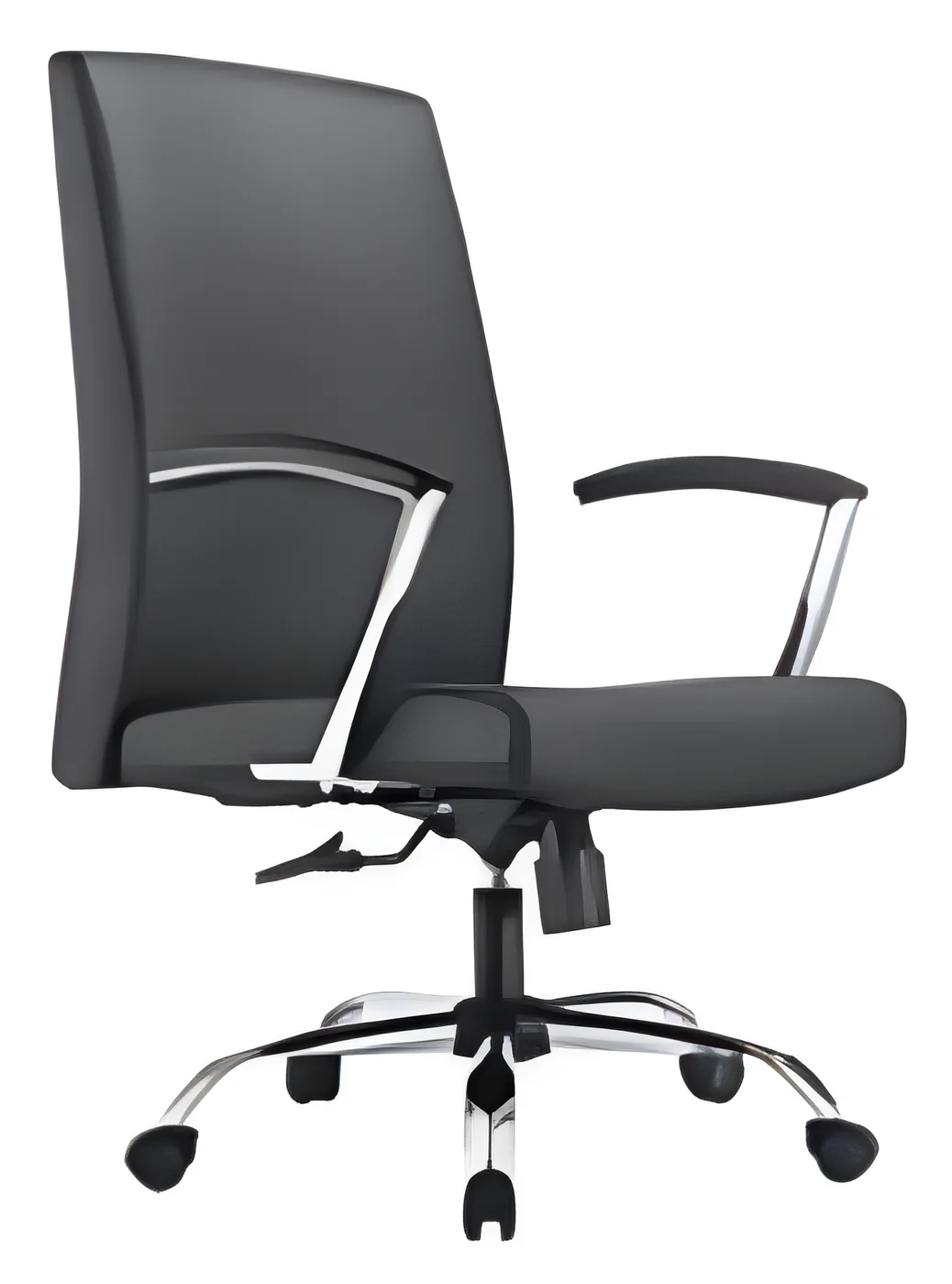 [AMBITION-B-208] Fauteuil de direction B 208 – dossier moyen, cuir PU