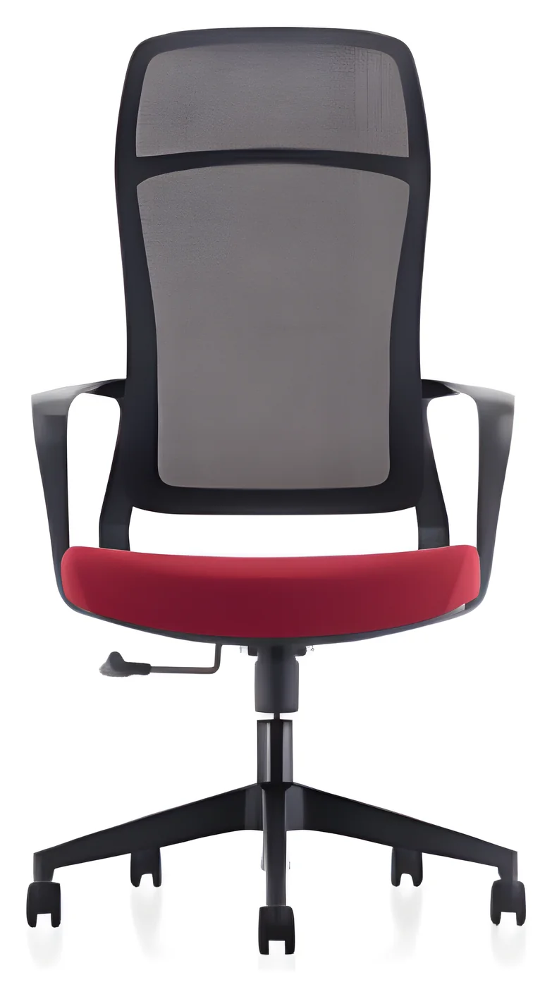 Siège ergonomique AM 826A – dossier moyen, résille (Noir / assise bleue)