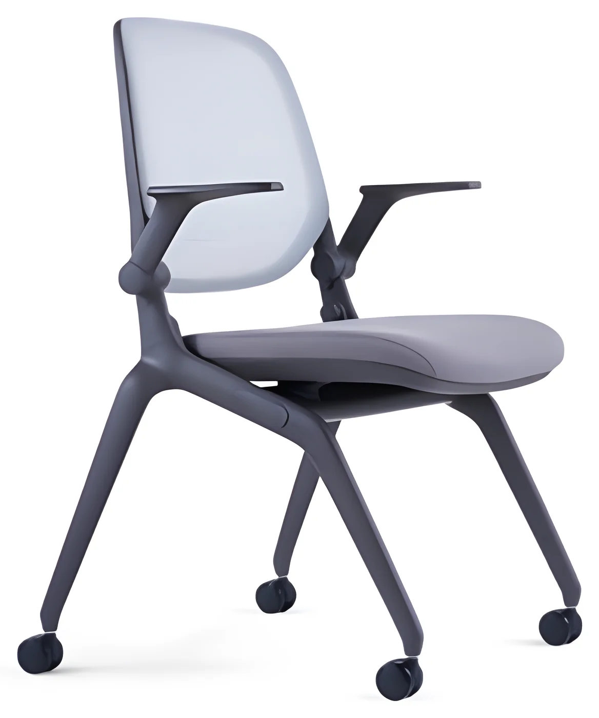 [AMBITION-AM-820A] Chaise de formation AM 820A – dossier résille, sur roulettes