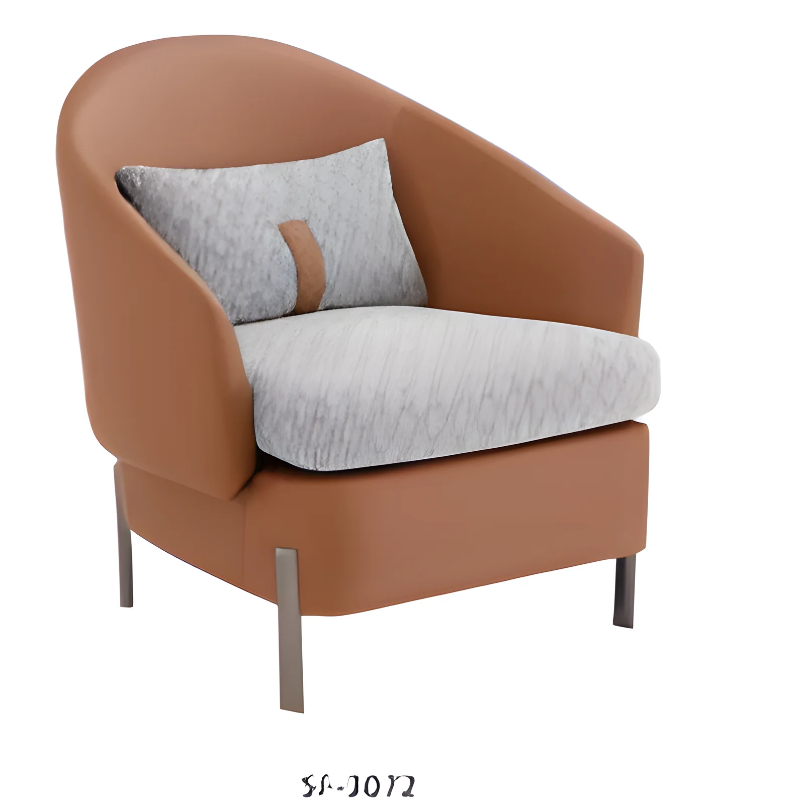 [AMBITION-SF-3072] Fauteuil lounge SF-3072 cuir PU 760 x 760 x 780 mm – dossier contreplaqué, pieds métal, accueil et détente