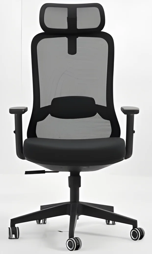 [MINGGE-MGA1085-1H] Ergonomic mesh chair MGA1085-1H high back – 3D headrest, 3D armrests, adjustable lumbar, dual-lever lock